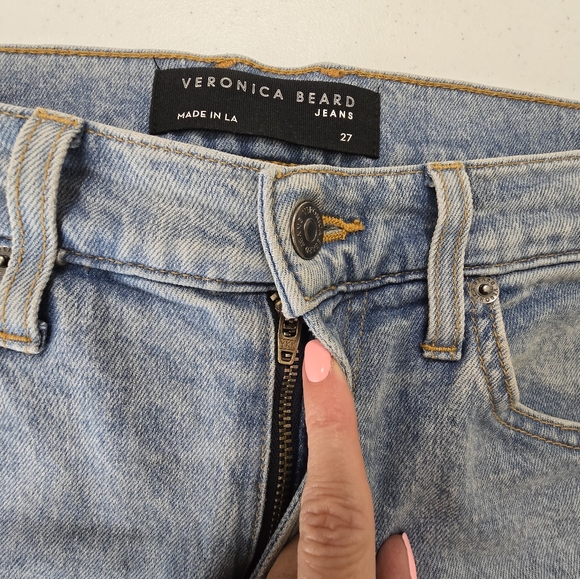 Veronica Beard Joey Straight Leg Jean in‎ Silverwood Size 27 Raw Hemline - Picture 8 of 11